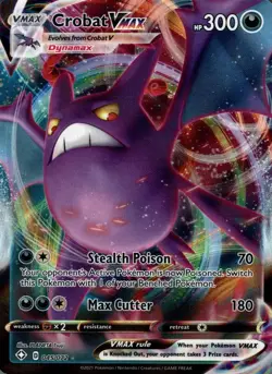Crobat VMAX 045/072 Holo VMAX Rare Shining Fates Pokemon Holo Near Mint - Image 1