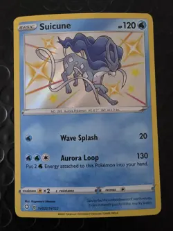Suicune Holo Shining Fates: Shiny Vault SV022/SV122 2021 NM Pokemon TCG - Image 1