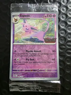 Pokemon TCG Espeon 086/197 Obsidian Flames Stamped "Best Buy" Sealed - Image 1