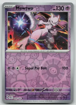 Pokemon Mewtwo 59/142 Stellar Crown Uncommon Reverse Holo NM - Image 1