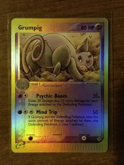 Pokemon Grumpig Holo Rare Dragon 6/97 LP Reverse Holo - Image 1