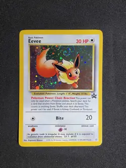 🌀SWIRL🌀Eevee Holo Pokemon Black Star Promo #11 WOTC 1999-2000 - Image 1