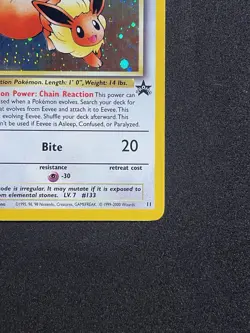 🌀SWIRL🌀Eevee Holo Pokemon Black Star Promo #11 WOTC 1999-2000 - Image 3