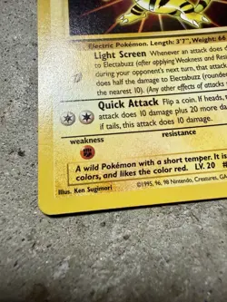 Pokemon - Electabuzz- WB The First Movie Promo - Black Star - WOTC - NM - Image 2