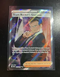 Pokemon TCG Team Rocket's Giovanni 225/182 SV10 Destined Rivals Ultra Rare - Image 1