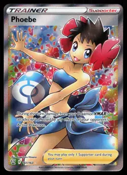Phoebe 161/163 NM Battle Styles Ultra Rare Pokemon - Image 1