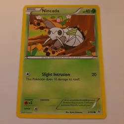 Nincada Pokemon Card HP 40 9/108 Regular 2015 - Image 1