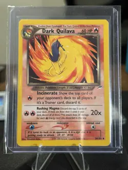 Pokemon Dark Quilava 39/105 Neo Destiny Uncommon Regular Unlimited HP 60 2000 - Image 1