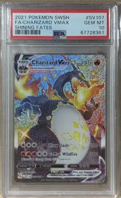 PSA 10 Pokemon Charizard VMAX Shining Fates Shiny Vault SV107/SV122 Holo - Image 1