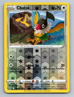 Chatot 129/189 Common Astral Radiance Pokemon Near Mint Reverse Holo - Image 1