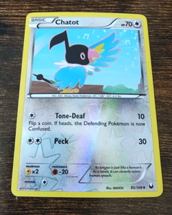 Chatot 85/108 Dark Explorers Reverse Holo Pokemon Card NM-MINT - Image 1