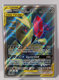 Pokemon Mega Sableye & Tyranitar GX TAG TEAM Full Art Holo 225/236 HP 280 - Image 1