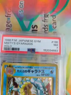 Pokemon Karte Card Misty's Gyarados Garados Gym Heroes Holo 1998 japanese PSA 7 - Image 4
