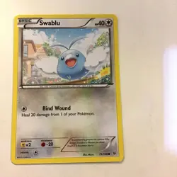 Swablu Pokemon Card HP 40 73/108 Basic Regular 2015 - Image 1