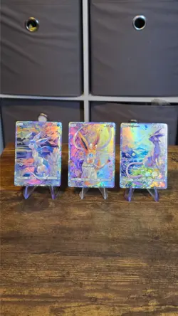 FAN ART Pokemon Cards Sylveon, Glaceon, Espeon Holos - Image 1