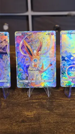 FAN ART Pokemon Cards Sylveon, Glaceon, Espeon Holos - Image 2