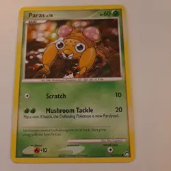 Paras Pokemon Card Level 16 HP 60 92/123 Basic Regular 2007 - Image 1