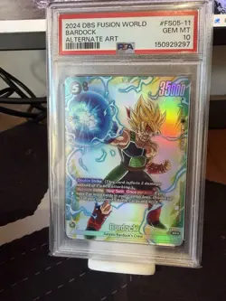 MINT PSA10 Bardock FS05-11 SR Dragon Ball Super Fusion World TCG Card Game - Image 1
