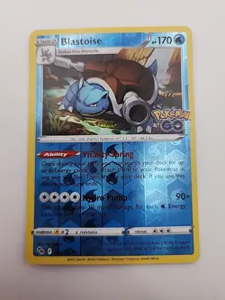 Pokemon Blastoise GO 017/078 Reverse Holo Rare 170 HP Stage 2 English Card - Image 1