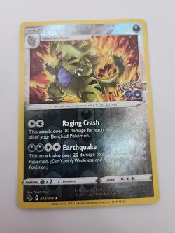 Pokemon TCG Tyranitar Reverse Holo Rare Card Pokemon Go 043/078 - Image 1