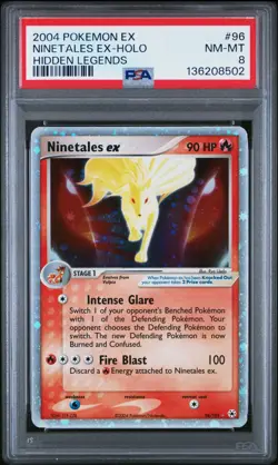 Pokemon Ninetales ex 96/101 - PSA 8 NM MT - Hidden Legends Holo Vintage Rare - Image 1