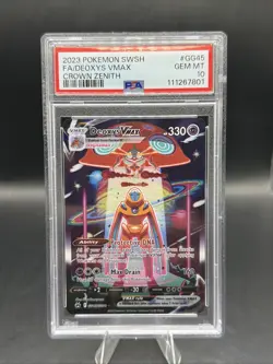 2023 POKEMON SWORD & SHIELD CROWN ZENITH #GG45 FULL ART/DEOXYS VMAX PSA 10 - Image 1