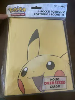 Pokemon Pikachu 4-Pocket Ultra-Pro TCG Binder/ Oversized Cards - Image 1