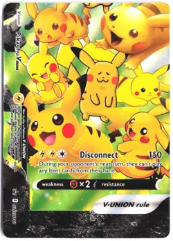 Pikachu V-Union SWSH141 Holo Promo Sword & Shield Promo Pokemon NM - Image 1