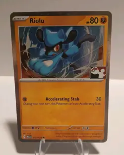 Riolu 076/132 Cosmo Holo Prize Pack Series 9 Pokemon Play! Mint Condition Swirl - Image 4