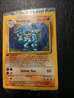 MACHAMP POKEMON Card FACTORY SEALED 1st Edition 1999 Mint Condition WOTC Holo - Image 1