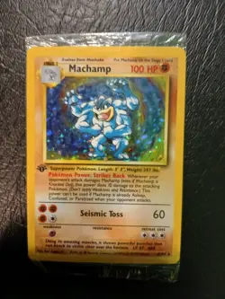 MACHAMP POKEMON Card FACTORY SEALED 1st Edition 1999 Mint Condition WOTC Holo - Image 2