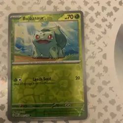 Pokemon - Bulbasaur 001/165 - Scarlet & Violet 151 - Reverse Holo - Near Mint - Image 1