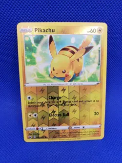 Pikachu Reverse Holo 65/202 Sword & Shield Pokemon TCG 2020 Lightly Played - Image 1