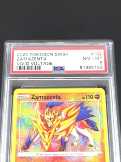 Zamazenta 102/185 Pokemon Card Vivid Voltage - Amazing Rare - PSA 8 - Image 2