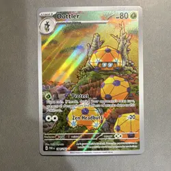 Pokemon TCG Dottler Illustration Rare 184/182 SV04 Paradox Rift Holo Card - Image 1