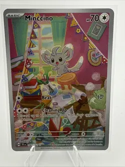 Pokemon TCG Minccino Holo Illustration Rare 182/162 Temporal Forces - Image 1