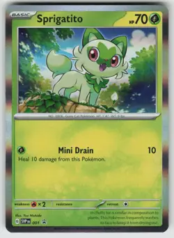 Sprigatito 001 Holo Promo Scarlet & Violet Promo Pokemon Lightly Played - Image 1