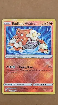 Pokemon Radiant Heatran 027/189 Swsh10: Astral Radiance Holo NM TCG CCG - Image 1