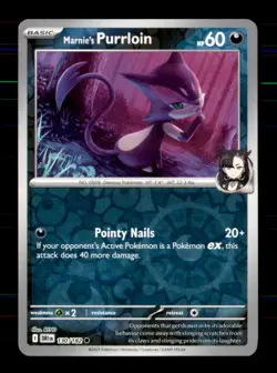 Marnie's Purrloin 130/182 Common Destined Rivals Pokemon Reverse Holo Near Mint - Image 1