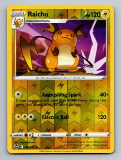Raichu 050/195 Uncommon Silver Tempest Pokemon Near Mint Reverse Holo - Image 1
