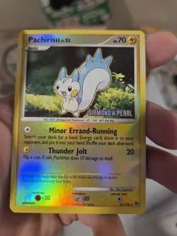 Pokemon TCG Pachirisu Diamond & Pearl 35/130 Reverse Holo Stamped Burger King - Image 1
