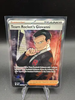 Pokemon Team Rocket's Giovanni 225/182 SV10 Destined Rivals Ultra Rare Holo NM - Image 1