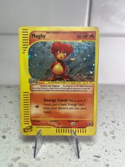 Magby 17/165 Holo Aquapolis 2002 Pokemon Card HP - Image 1