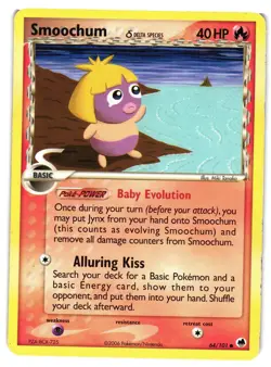 Pokemon TCG Smoochum Delta Species 64/101 Common Dragon Frontiers MP - Image 1
