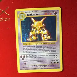 Alakazam 1/102 Base Set SHADOWLESS 80 HP Holo Holo Rare ENG 1999 Stage 2 WOTC - Image 1