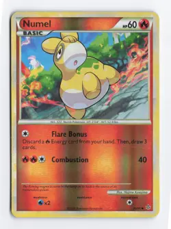 Numel 35/95 Reverse Holo Uncommon Unleashed Pokemon Card NM - Image 1