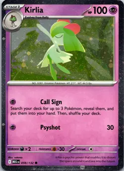 Kirlia (Cosmos Holo) Common Miscellaneous Cards & Products 059/132 NM - Image 1