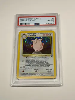 Clefable 1/64 Jungle Set Holo PSA 8 Graded 1999 WOTC Rare Pokemon Card NM-MINT - Image 1