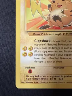 Raichu 29/62 Fossil Non-Holo Unlimited Vintage WOTC Pokemon TCG Card NM-LP - Image 5