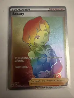 Beauty 194/185 Vivid Voltage NM Full Art Secret Rainbow Rare Pokemon Card - Image 2